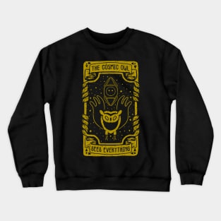 adventure time, the cosmic owl from adventure time in an awesome tarot card design Crewneck Sweatshirt